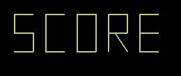 The word SCORE drawn as line strokes